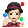 Person Juggling: Light Skin Tone Emoji 🤹🏻 image - Huawei Harmony OS style