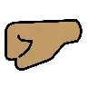 Left-Facing Fist: Medium Skin Tone Emoji 🤛🏽 image - OpenMoji style