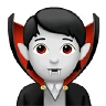 Vampire: Light Skin Tone Emoji 🧛🏻 image - Apple style