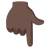 Backhand Index Pointing Down: Dark Skin Tone