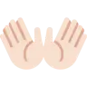Open Hands: Light Skin Tone Emoji 👐🏻 image - Twitter / X (Twemoji) style