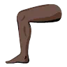 Leg: Dark Skin Tone Emoji 🦵🏿 image - Google Noto Color Animated style