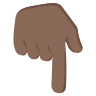 Backhand Index Pointing Down: Dark Skin Tone Emoji 👇🏿 image - EmojiTwo style