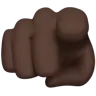 Index Pointing At The Viewer: Dark Skin Tone Emoji 🫵🏿 image - Apple style
