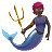 Merperson: Dark Skin Tone