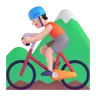 Person Mountain Biking: Dark Skin Tone Emoji 🚵🏿 image - Microsoft 3D Fluent style