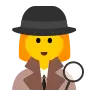 Woman Detective Emoji 🕵️‍♀️ image - Tossface style