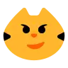 Cat With Wry Smile Emoji 😼 image - Tossface style