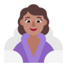 Woman In Steamy Room: Medium Skin Tone Emoji 🧖🏽‍♀️ image - Microsoft Classic 2D style