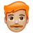 Man: Medium-Light Skin Tone, Red Hair