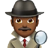 Man Detective: Medium-Dark Skin Tone Emoji 🕵🏾‍♂️ image - Apple style