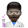 Man Scientist: Dark Skin Tone Emoji 👨🏿‍🔬 image - WhatsApp style
