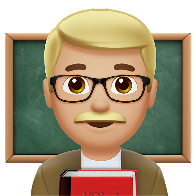 Man Teacher: Medium-Light Skin Tone