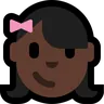 Girl: Dark Skin Tone Emoji 👧🏿 image - Microsoft Windows 10 Segoe UI Emoji style