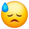 Downcast Face With Sweat Emoji 😓 image - Samsung style