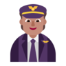 Pilot: Medium Skin Tone Emoji 🧑🏽‍✈️ image - Microsoft Classic 2D style