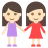 Women Holding Hands: Light Skin Tone