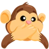 Macaco fala-não-mal Emoji 🙊 image - Facebook Messenger (2016) style