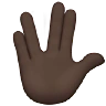Vulcan Salute: Dark Skin Tone Emoji 🖖🏿 image - Apple style