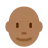 Man: Medium-Dark Skin Tone, Bald