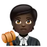 Judge: Dark Skin Tone Emoji 🧑🏿‍⚖️ image - WhatsApp style