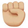 Raised Fist: Medium-Light Skin Tone Emoji ✊🏼 image - Apple style