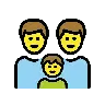 Family: Man, Man, Boy Emoji 👨‍👨‍👦 image - OpenMoji style