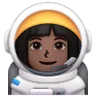 Woman Astronaut: Dark Skin Tone Emoji 👩🏿‍🚀 image - Samsung style