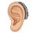 Ear With Hearing Aid: Medium-Light Skin Tone