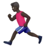 Man Running: Dark Skin Tone Emoji 🏃🏿‍♂️ image - Apple style