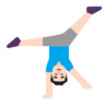 Man Cartwheeling: Light Skin Tone Emoji 🤸🏻‍♂️ image - Microsoft Classic 2D style