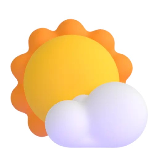 Soleil blanc et petit nuage