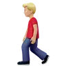 Man Walking: Medium-Light Skin Tone Emoji 🚶🏼‍♂️ image - Apple style