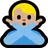 Man Gesturing No: Medium-Light Skin Tone