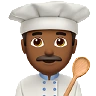Man Cook: Medium-Dark Skin Tone Emoji 👨🏾‍🍳 image - Apple style