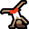 Person Cartwheeling: Medium Skin Tone Emoji 🤸🏽 image - Microsoft Windows 10 Segoe UI Emoji style