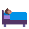Person In Bed: Medium Skin Tone Emoji 🛌🏽 image - Microsoft Classic 2D style