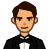 Person In Tuxedo: Medium Skin Tone Emoji 🤵🏽 image - Emojidex style