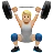 Person Lifting Weights: Medium-Light Skin Tone