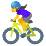 Woman Biking Emoji 🚴‍♀️ image - Google Noto Color style
