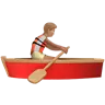Person Rowing Boat: Medium Skin Tone Emoji 🚣🏽 image - Apple style