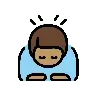 Man Bowing: Medium Skin Tone Emoji 🙇🏽‍♂️ image - OpenMoji style