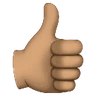 Thumbs Up: Medium Skin Tone Emoji 👍🏽 image - Huawei Harmony OS style
