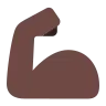 Flexed Biceps: Dark Skin Tone Emoji 💪🏿 image - Tossface style