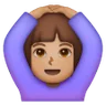Woman Gesturing Ok: Medium Skin Tone Emoji 🙆🏽‍♀️ image - Samsung style