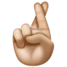 Crossed Fingers: Medium-Light Skin Tone Emoji 🤞🏼 image - Samsung style