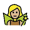 Woman Fairy: Medium-Light Skin Tone Emoji 🧚🏼‍♀️ image - OpenMoji style