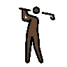 Person Golfing: Dark Skin Tone Emoji 🏌🏿 image - OpenMoji style