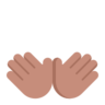 Open Hands: Medium Skin Tone Emoji 👐🏽 image - Microsoft Classic 2D style