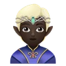 Elf: Dark Skin Tone Emoji 🧝🏿 image - Huawei Harmony OS style
